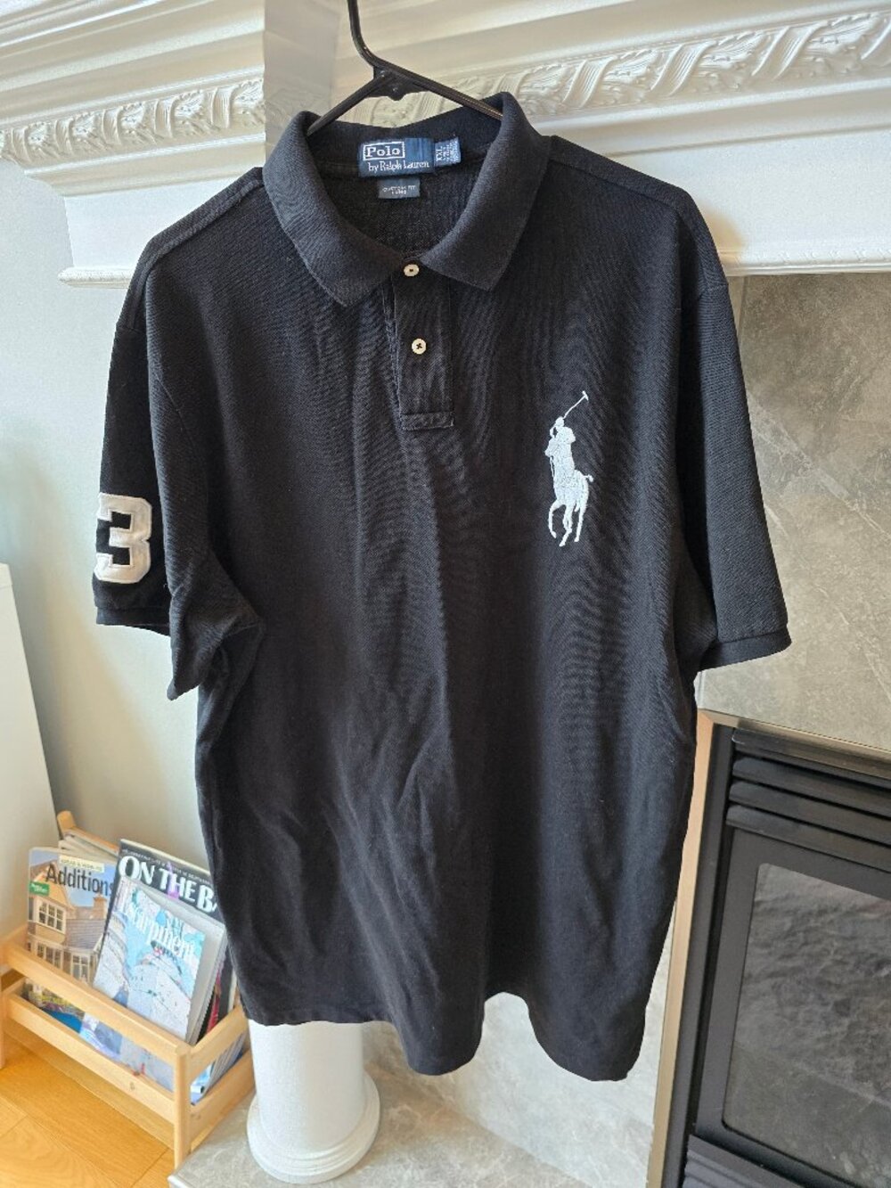 Polo Ralph Lauren Polo Shirt Mens XXL Long Black Slim Fit - Picture 1 of 5